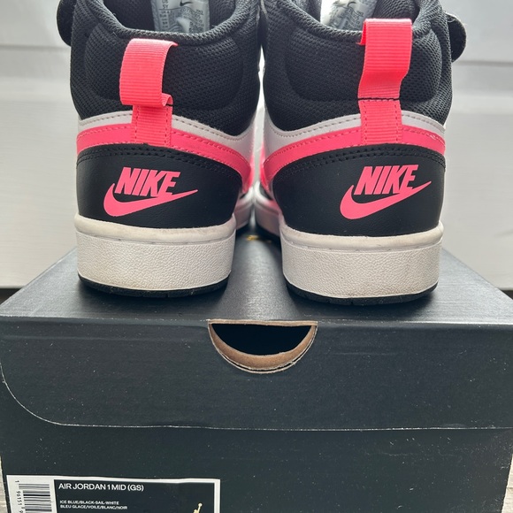 Nike Black and Pink High-Top Sneakers - Picture 2 of 3